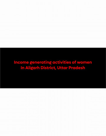 Income generating activities of women in Aligarh District,  Uttar Pradesh